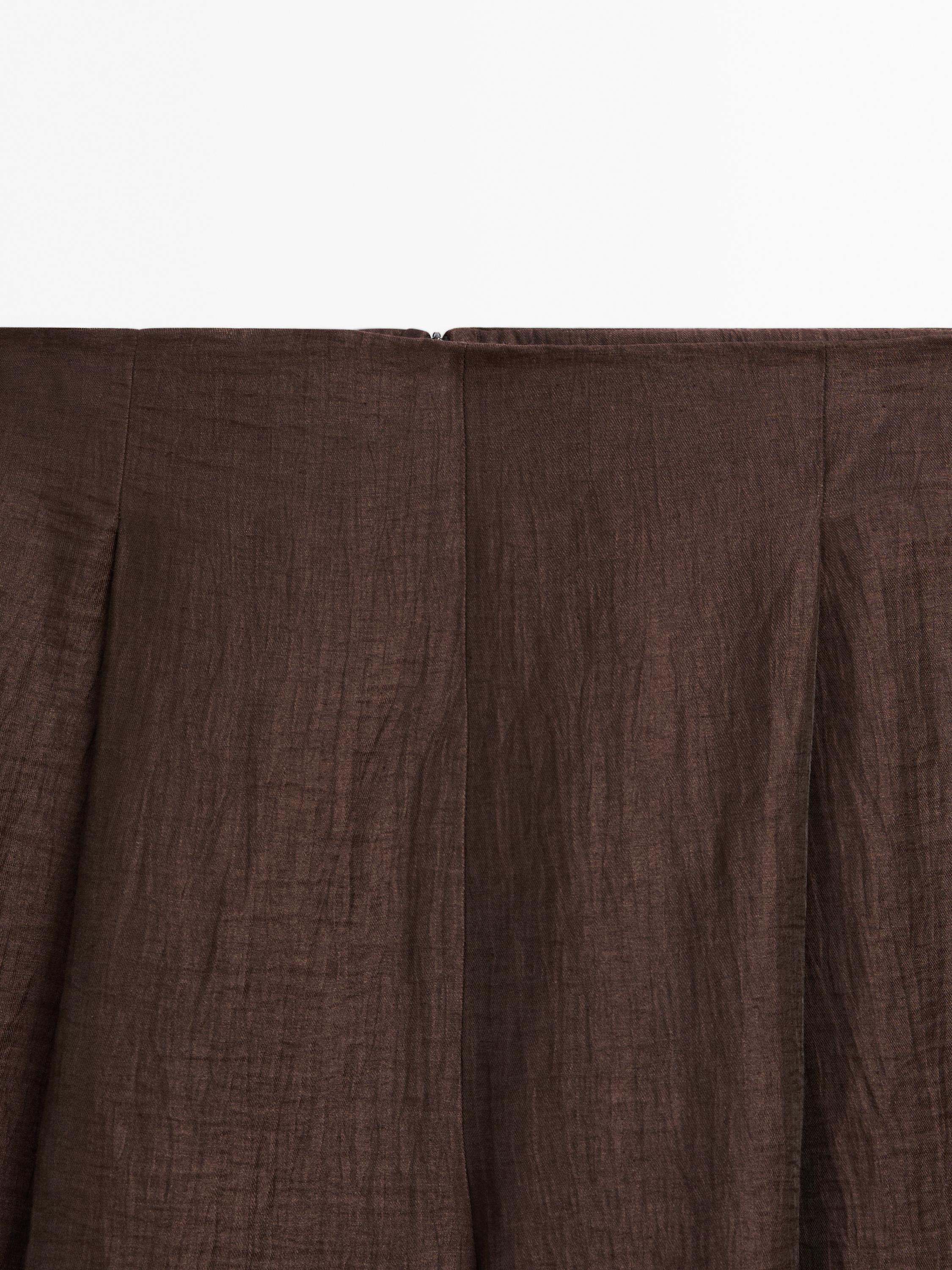 Linen blend wide-leg trousers - STUDIO